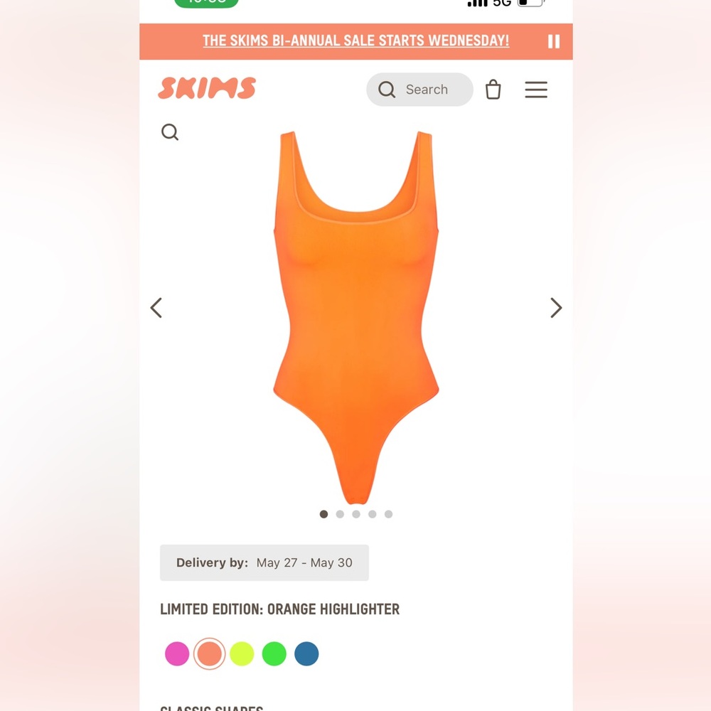 SKIMS never worn limited edition body suit. S/M